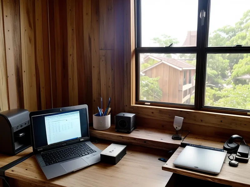 Laptop con base enfriadora procesando archivos pesados de dibujo técnico