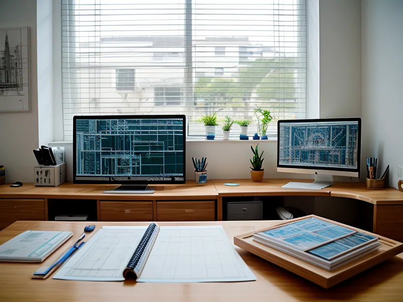 Herramientas de medición y muestras de tubería sobre planos de AutoCAD usados en instalaciones hidrosanitarias